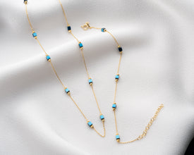 Full display of Hematite Glow Celestial Cube Jewelry Set