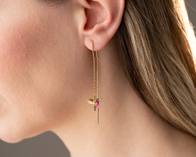 Symbolic bird earrings representing joy and grace