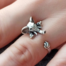 Tiny Elephant Wrap Ring: Whimsical Elegance