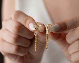 Mindful professional style: delicate hoops with blazer