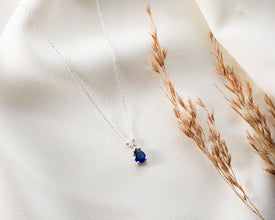 Timeless blue sapphire gemstone pendant, a meaningful birthstone gift.