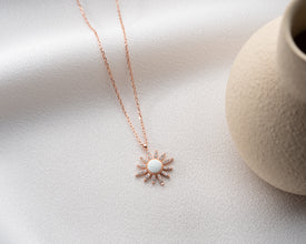 Celestial necklace displayed in an elegant gift box, ready to be gifted for special occasions.