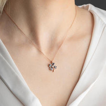 “Mystic Topaz Luck” Four-Leaf Clover Necklace – 925 Sterling Silver