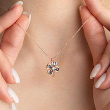 “Mystic Topaz Luck” Four-Leaf Clover Necklace – 925 Sterling Silver