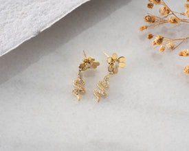 Gift-ready packaging for gothic gold snake earrings