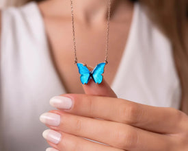Delicate and dainty butterfly pendant, perfect for everyday wear.