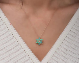 Spiritual jewelry piece featuring a natural green opal gemstone.