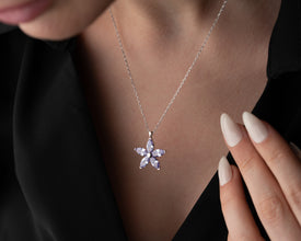 Beautiful lilac flower pendant, a sentimental and unique jewelry gift for women.