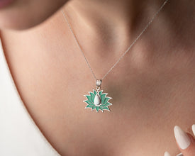  Bohemian-style stained glass necklace with shimmering iridescent colors, perfect for free spirits.