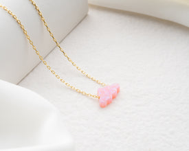 Hypoallergenic fire opal pendant necklace, nickel-free jewelry.