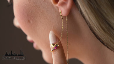 Earrings featuring elegant hummingbird silhouette