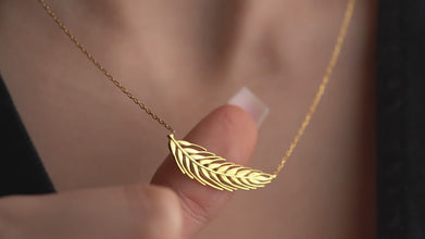 Golden Harvest Wheat Head Necklace - Celebrate the Seasons ¥ Abundent