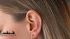 Detail shot of nautical earrings highlighting ocean-inspired design