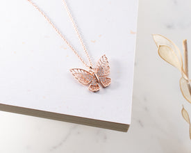 Perfect nature-themed jewelry gift Ð butterfly charm necklace for her