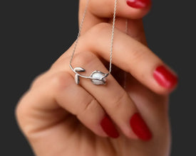 Handmade sterling silver flower necklace, great for gifting