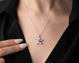 Handcrafted sterling silver floral charm with intricate details, inspired by nature.