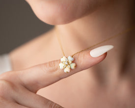 An exquisite handmade flower pendant necklace, designed for women who appreciate nature-inspired jewelry.