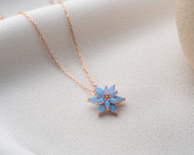 Handcrafted silver lotus necklace, perfect for meditation lovers