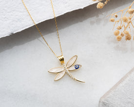Elegant protection charm jewelry with dragonfly symbolism