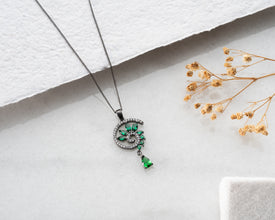 Black rhodium plating vs. tarnished silver comparison