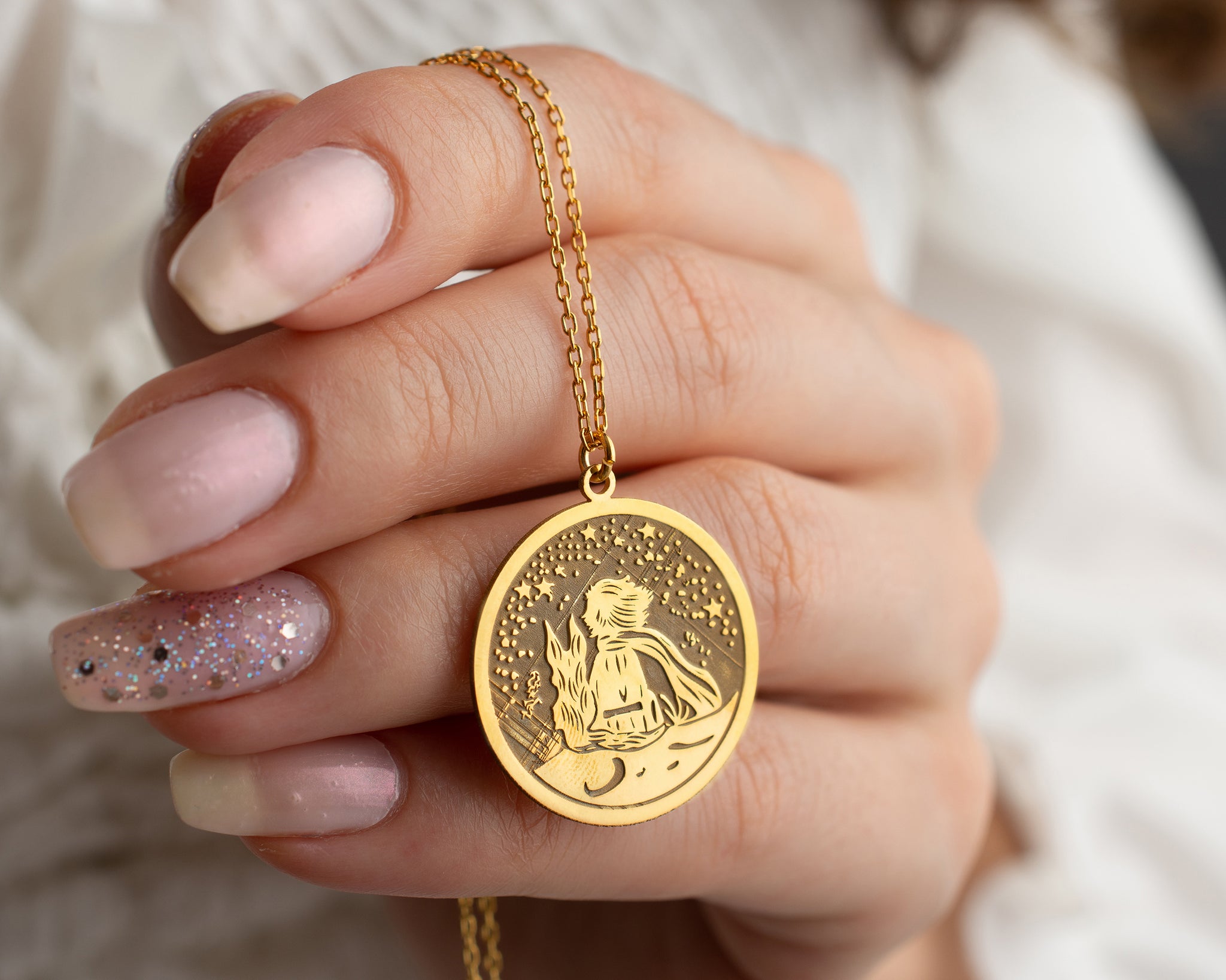 Storybook-inspired jewelry featuring a delicate sterling silver The Little Prince charm.