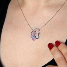 Peacock Necklace Silver ¥ Bird Charm Necklace ¥ Peacock Necklace - Trending Silver Gifts