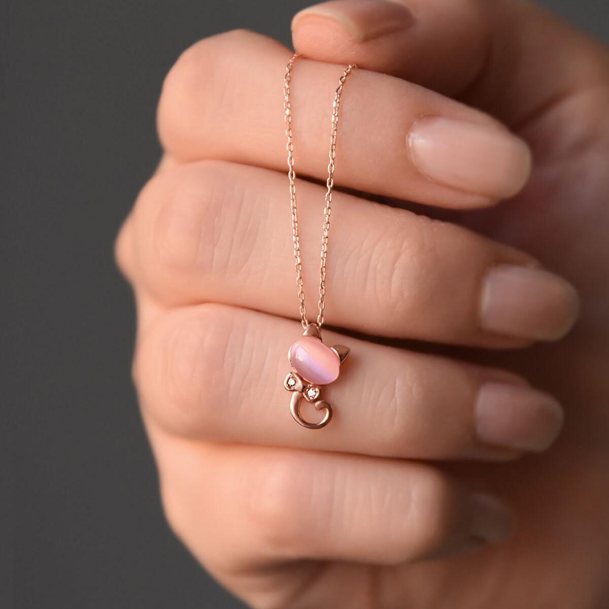Best Minimalist Cat Necklace • Cat Pendant Silver • Gold Tiny Necklace - Trending Silver Gifts