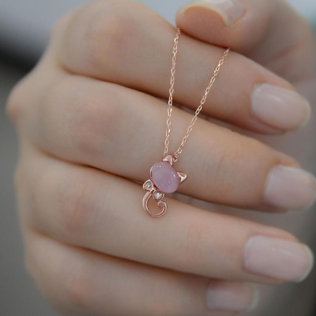 Best Minimalist Cat Necklace • Cat Pendant Silver • Gold Tiny Necklace - Trending Silver Gifts