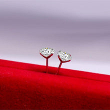 4 Pairs Solitaire Stud Earrings ¥ Solitaire Diamond Stud Earrings - Trending Silver Gifts