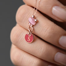 Initial Pendant Cat Necklace ¥ Cat Mom Gifts ¥ Moonstone Gold Necklace - Trending Silver Gifts