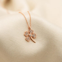 Clover Diamond Necklace ¥ Four Leaf Clover Necklace ¥ Luck Necklace - Trending Silver Gifts