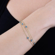 Blue Evil Eye Bracelet ¥ Protection Bracelet From Evil ¥ Gift For Her - Trending Silver Gifts