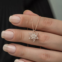 Lotus Flower Necklace ¥ Diamond Lotus Necklace ¥ Lotus Necklace Silver - Trending Silver Gifts