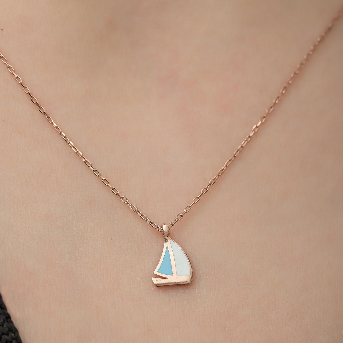Sailboat Necklace ¥ Tiny Sailboat Necklace ¥ Gift For Girlfriend - Trending Silver Gifts