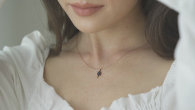Black Zirconia North Star Necklace ¥ Black Zirconia Necklace