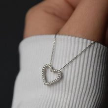 Heart Necklace Diamond ¥ Heart Necklace Silver ¥ Heart Shaped Necklace - Trending Silver Gifts