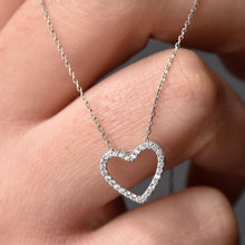 Heart Necklace Diamond ¥ Heart Necklace Silver ¥ Heart Shaped Necklace - Trending Silver Gifts
