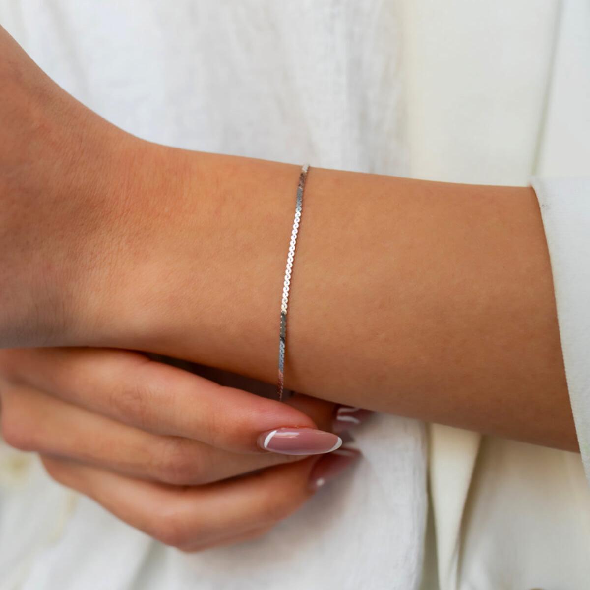 Foxtail Chain Silver Bracelet •  Christmas Gift For Wife - Trending Silver Gifts