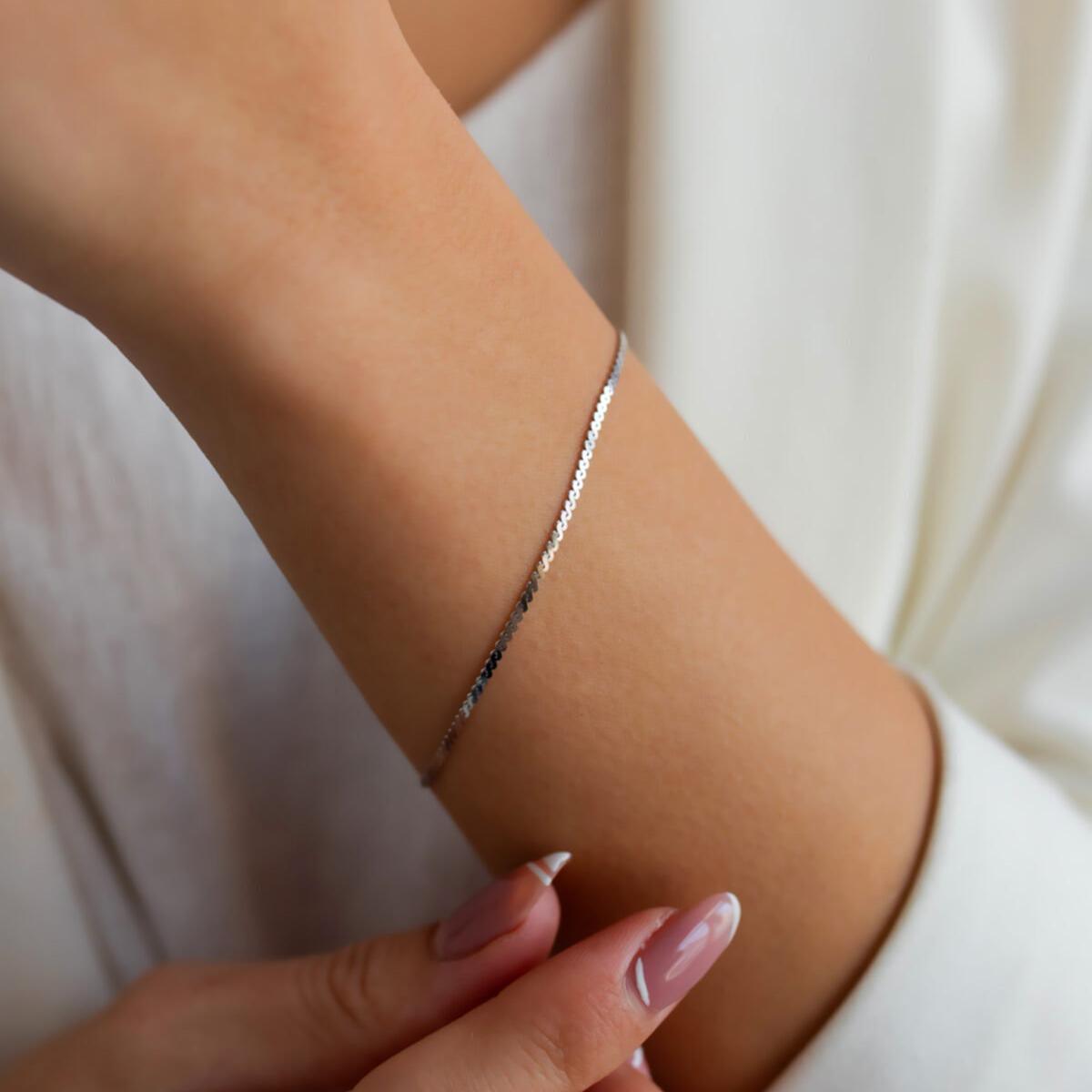 Foxtail Chain Silver Bracelet •  Christmas Gift For Wife - Trending Silver Gifts