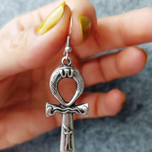 Ankh Cross Earrings ¥ Ankh Dangle Earrings ¥ Egyptian Ankh Earrings - Trending Silver Gifts