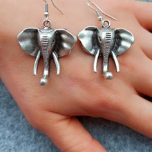 Elephant Hoop Earrings ¥ Sterling Silver Gothic Earrings, Gift For Her - Trending Silver Gifts