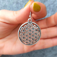 Flower Of Life Earrings ¥ Sterling Silver Handmade Earrings - Trending Silver Gifts