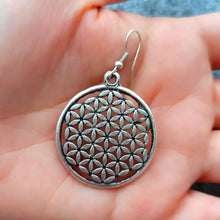 Flower Of Life Earrings ¥ Sterling Silver Handmade Earrings - Trending Silver Gifts
