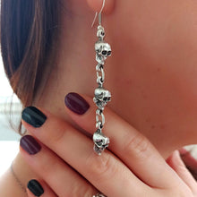 Silver Skull Earrings ¥ Skull Earrings Dangle ¥ Skull Drop Earrings - Trending Silver Gifts