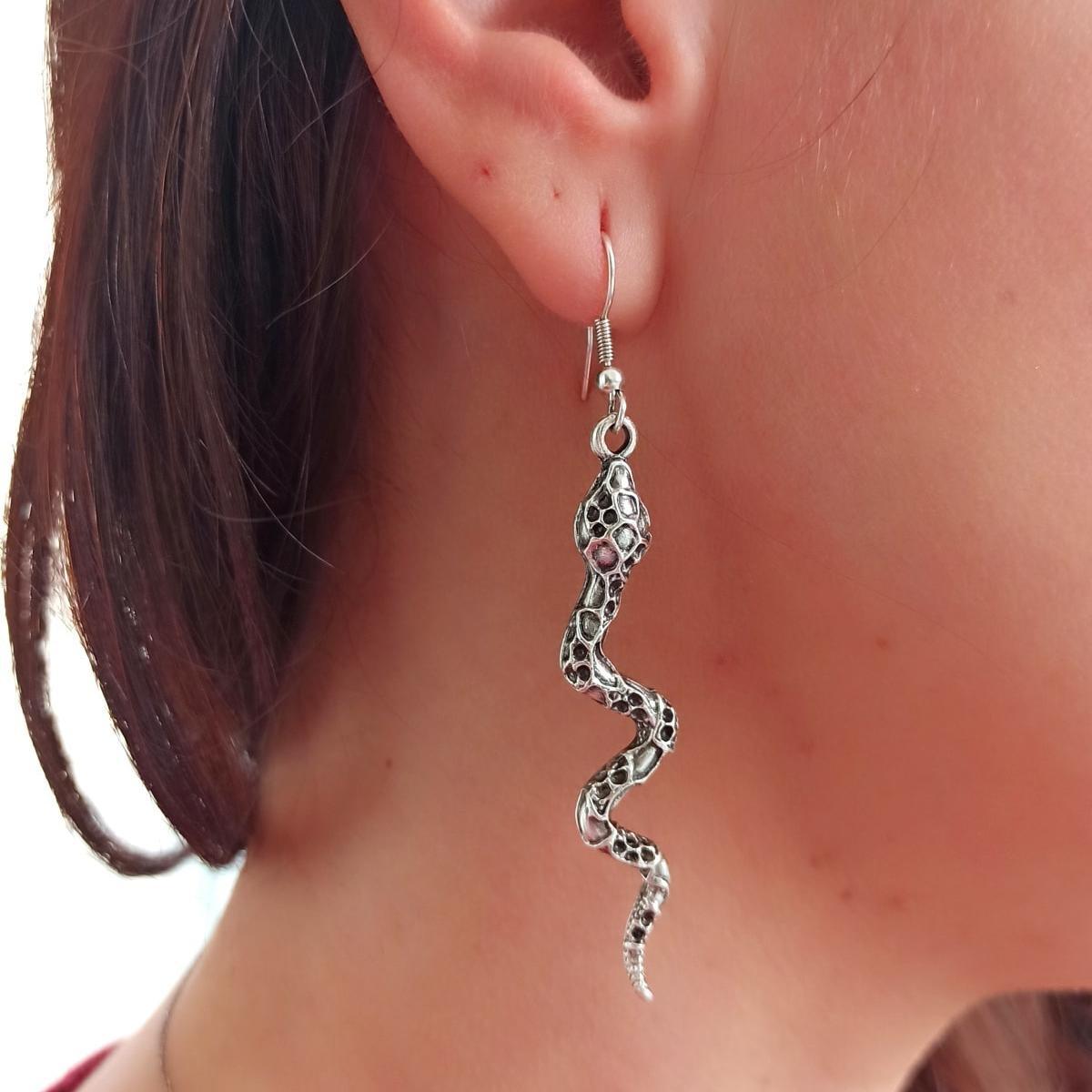 Sterling Silver Snake Earrings • Antıque Sterling Silver Earrings - Trending Silver Gifts