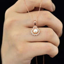 Shell Pearl Necklace ¥ Pearl Pendant Necklace ¥ Vintage Pearl Necklace - Trending Silver Gifts