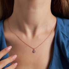 Rose Gold Cz Necklace ¥ Cz Pendant Necklace ¥ Cz Stone Necklace - Trending Silver Gifts