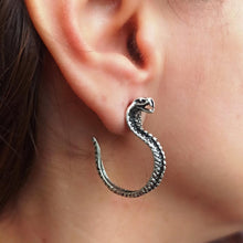 Silver Cobra Earrings ¥ Snake Stud Earrings ¥ Snake Earrings Studs - Trending Silver Gifts