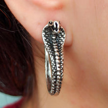 Silver Cobra Earrings ¥ Snake Stud Earrings ¥ Snake Earrings Studs - Trending Silver Gifts