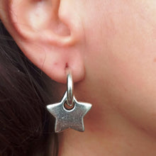 Star Drop Earrings ¥ Star Earrings Silver ¥ Star Earrings Hoop - Trending Silver Gifts